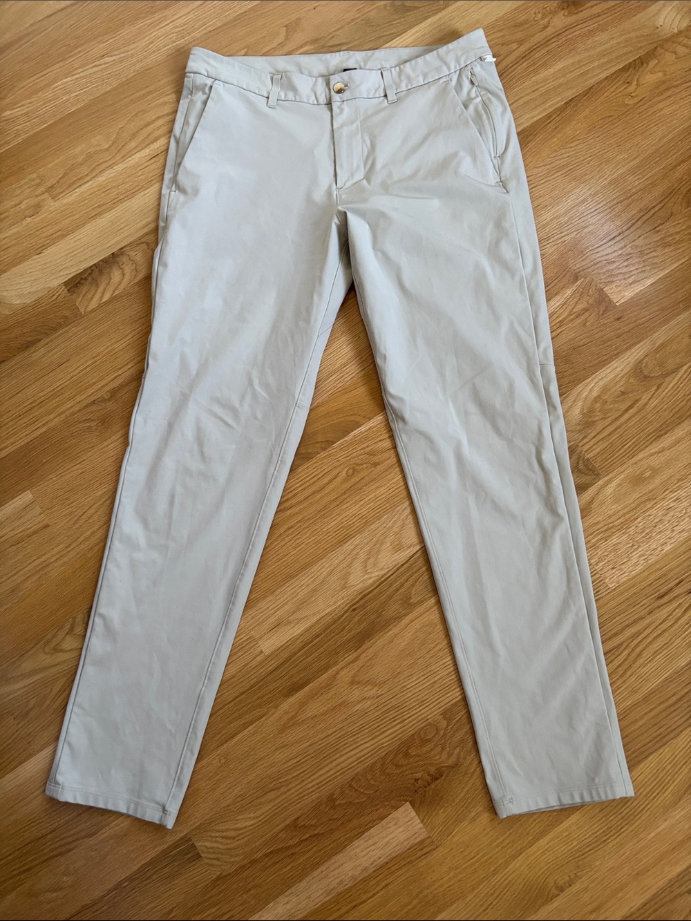 Men's Slim Chino Pants in Light Beige